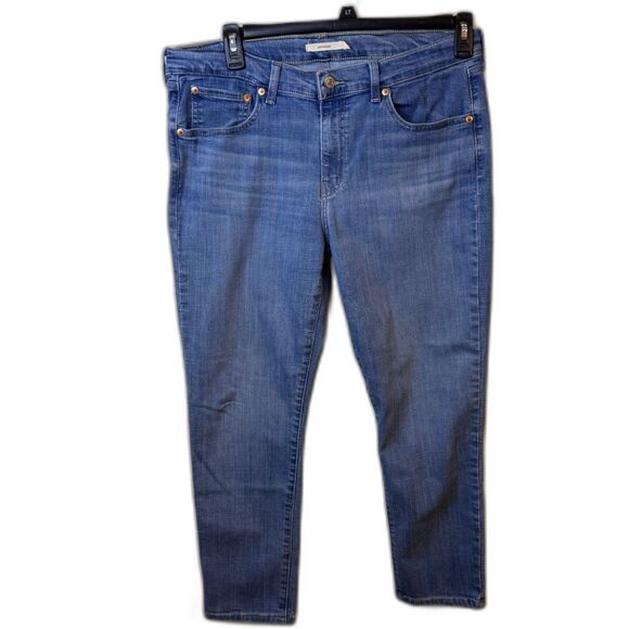 Levi's Women's Jeans Light Blue Denim Boyfriend Fit Stretch Size 31x27 - Picture 1 of 13